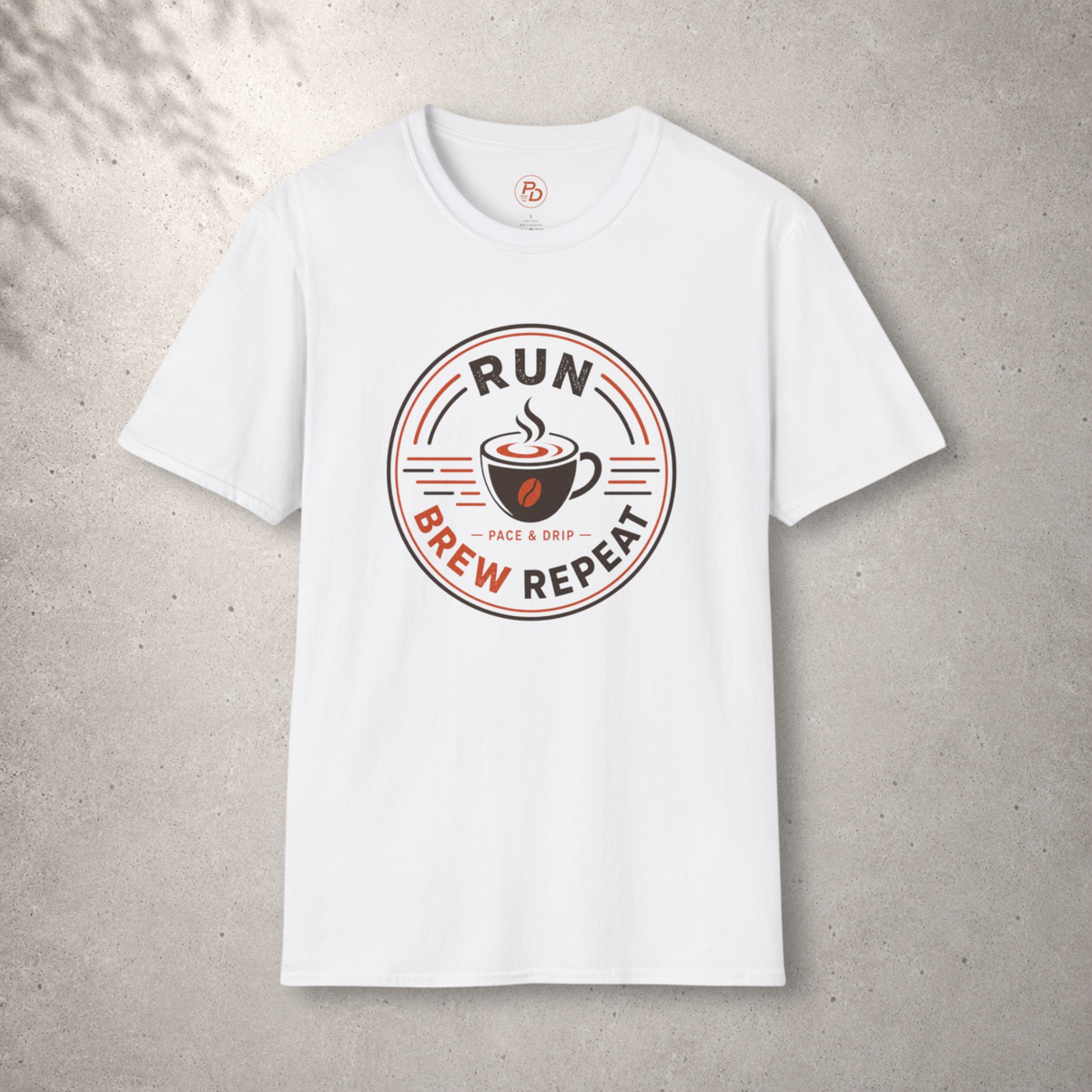 Run Brew Repeat – Badge T-Shirt