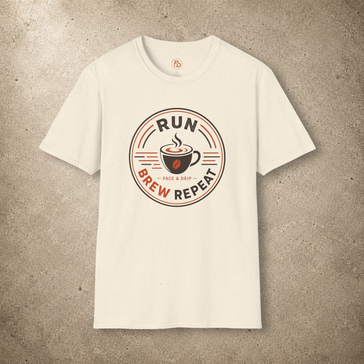 Run Brew Repeat – Badge T-Shirt