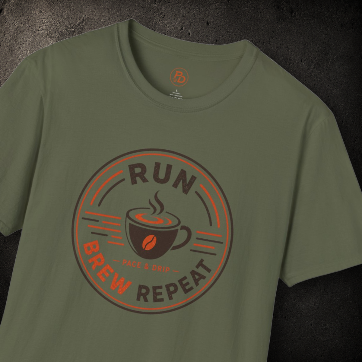 Run Brew Repeat – Badge T-Shirt