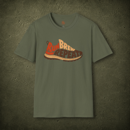 Run Brew Repeat Shoe T-Shirt