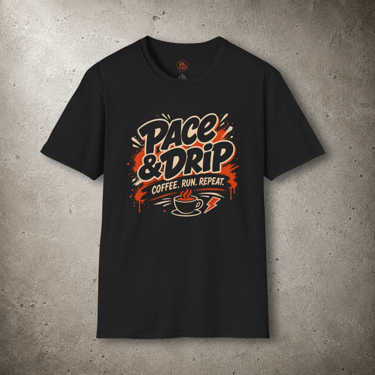 Pace & Drip Coffee. Run. Repeat. T-Shirt