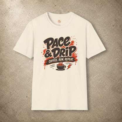 Pace & Drip Coffee. Run. Repeat. T-Shirt