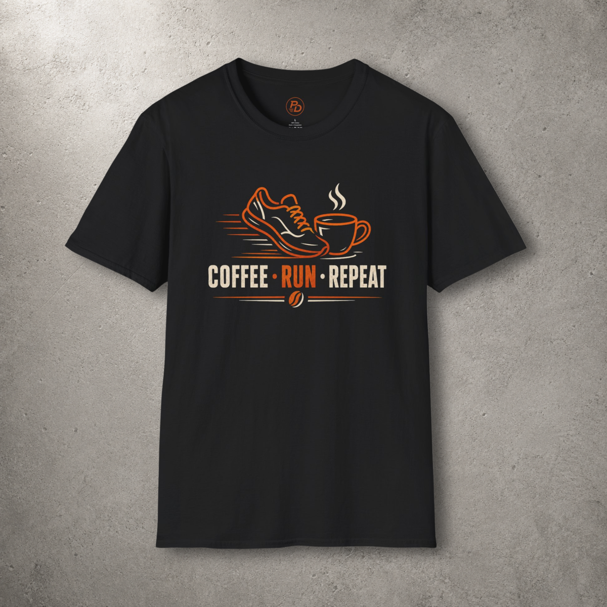 Coffee Run Repeat — Shoe & Cup T-Shirt