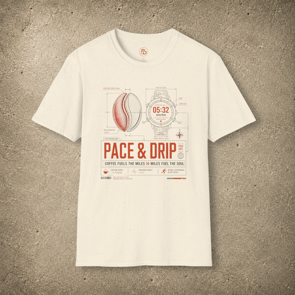 Pace & Drip Caffeine Protocol T-Shirt