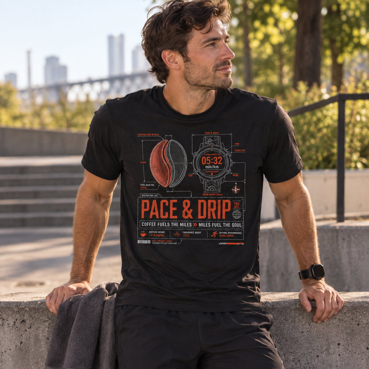 Pace & Drip Caffeine Protocol T-Shirt
