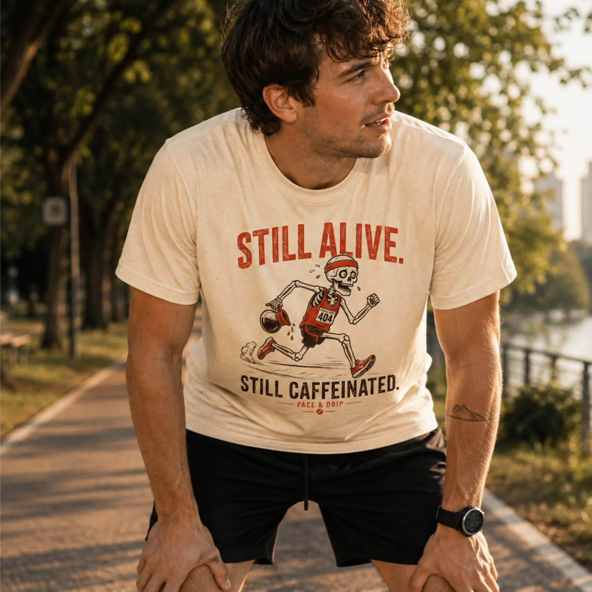 Still Alive. Still Caffeinated. T-Shirt