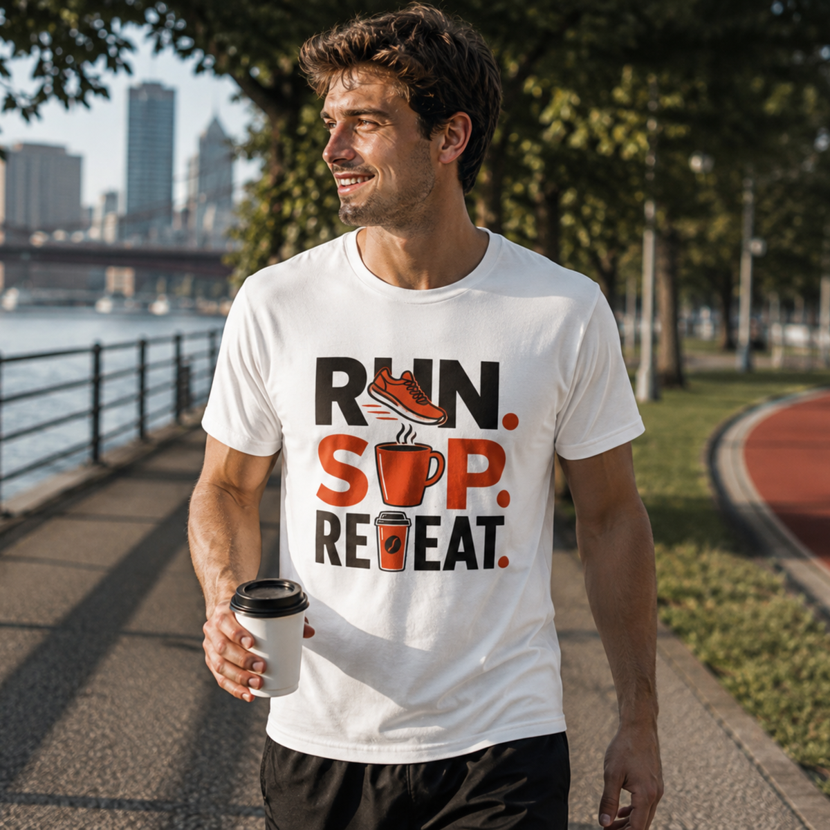 Run. Sip. Repeat. T-Shirt
