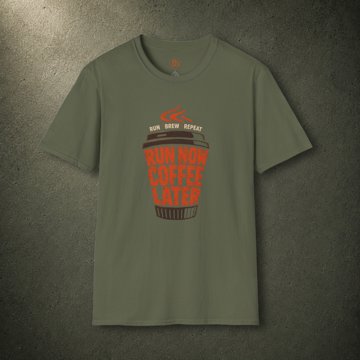 Run Now Coffee Later Cup T-Shirt
